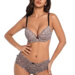 Leopard print lace Thin Pad bras