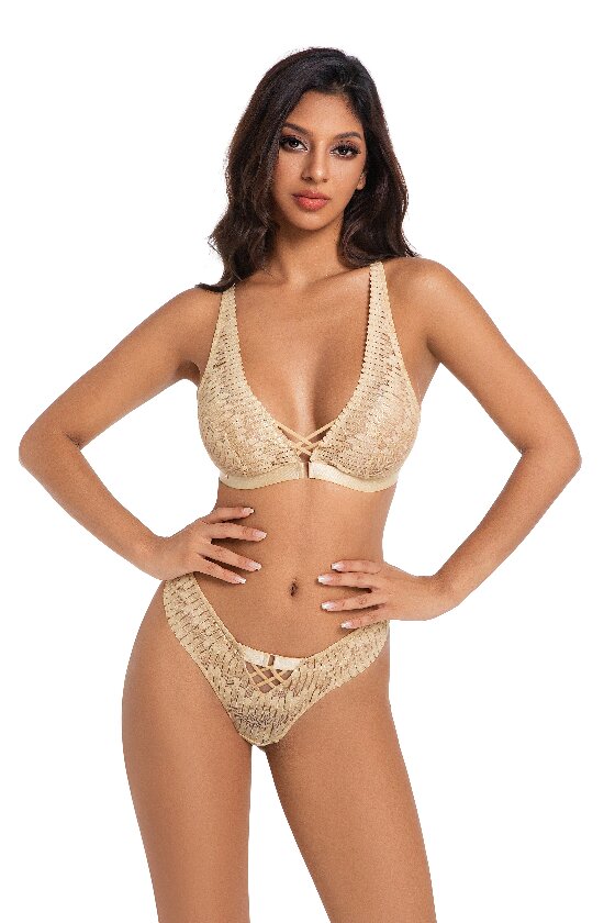 Fancy Lace Soft Bra,Wireless Full Figure Lace Bra - Image 3