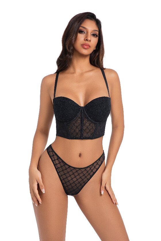 Fancy Embroidery Lace Corsets - Image 5