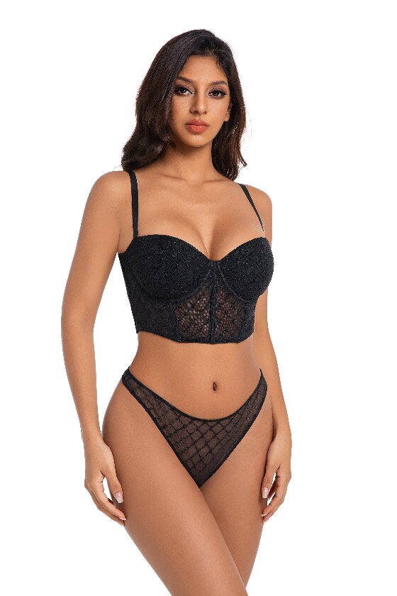 Fancy Embroidery Lace Corsets