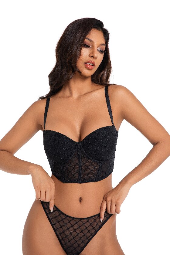 Fancy Embroidery Lace Corsets - Image 2