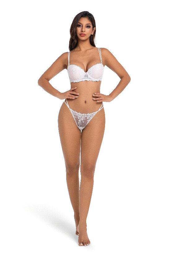 Fancy Mesh Embroidery Pad bras - Image 4