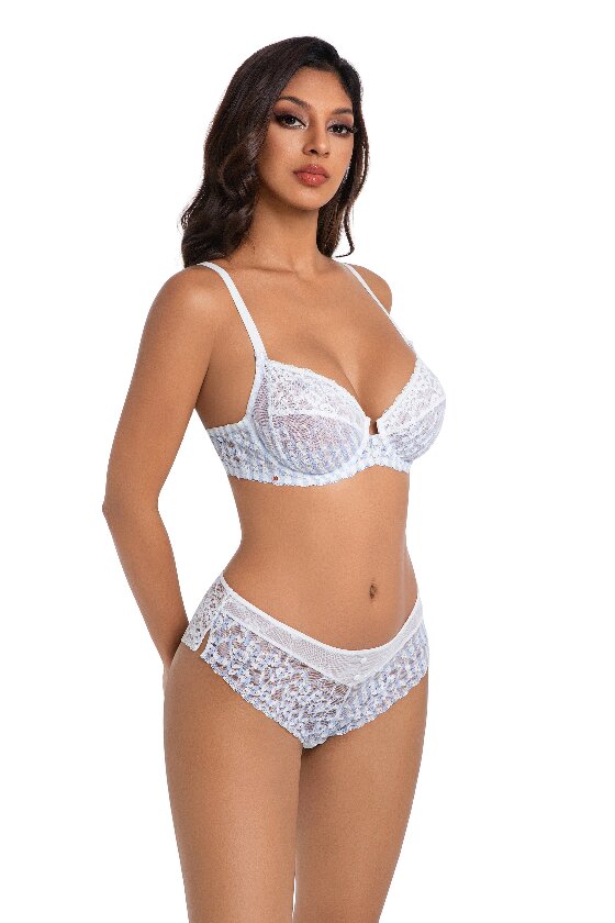 Strips printed lace Wire Bras - Image 5