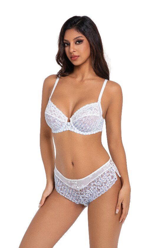 Strips printed lace Wire Bras - Image 4