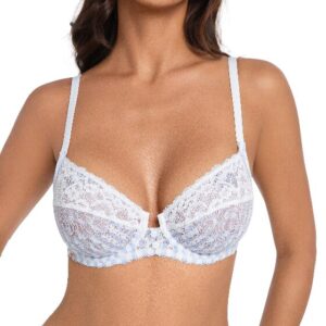 Strips printed lace Wire Bras