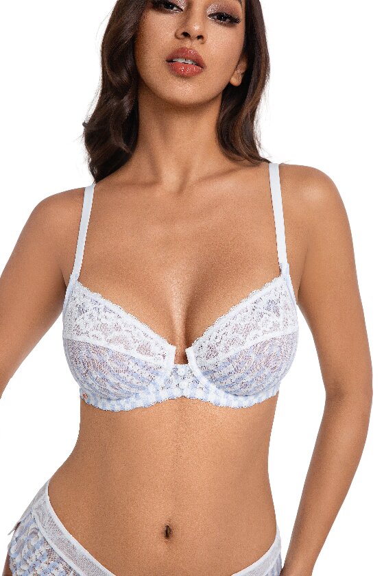 Strips printed lace Wire Bras